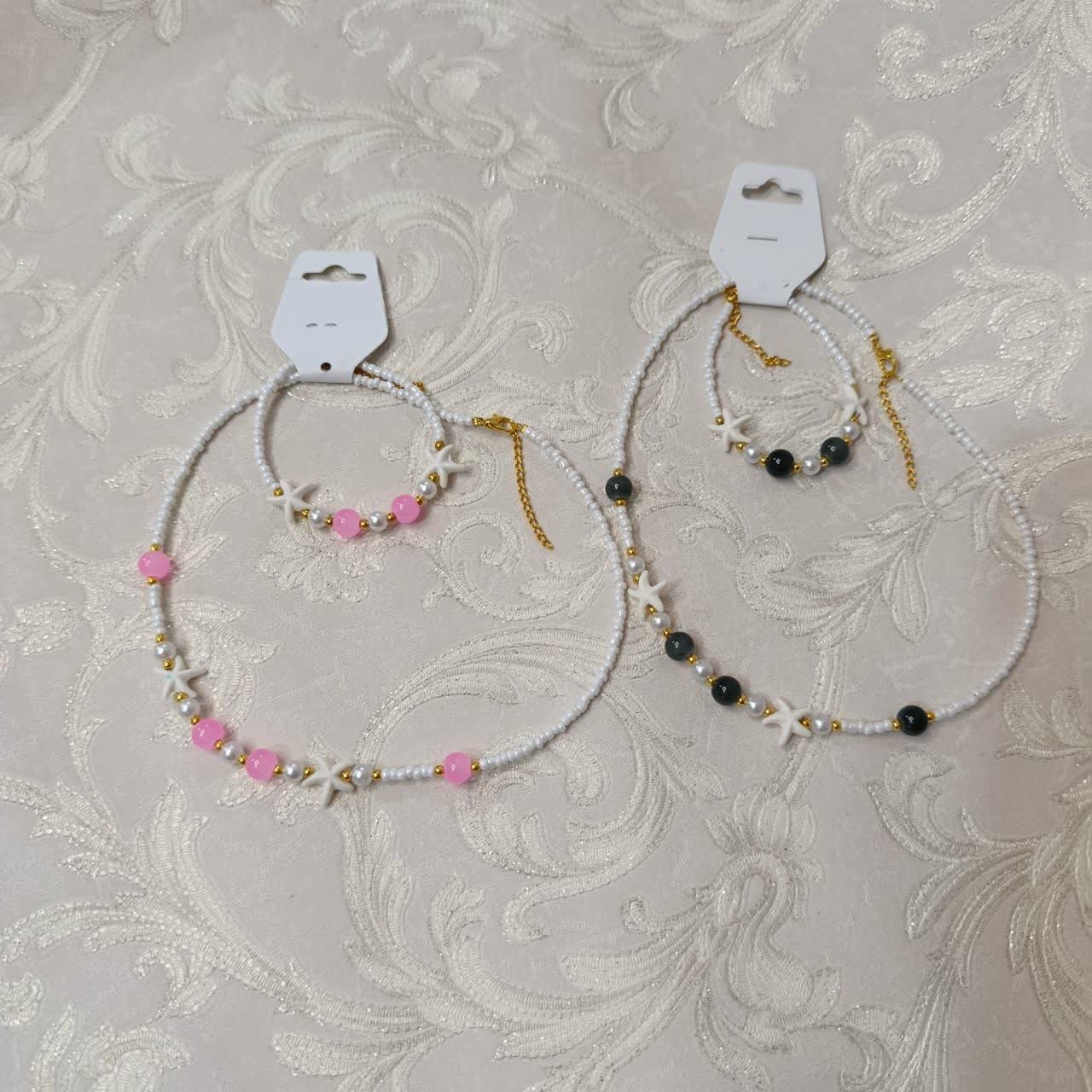 ست گردنبند و دستبند ساحلی